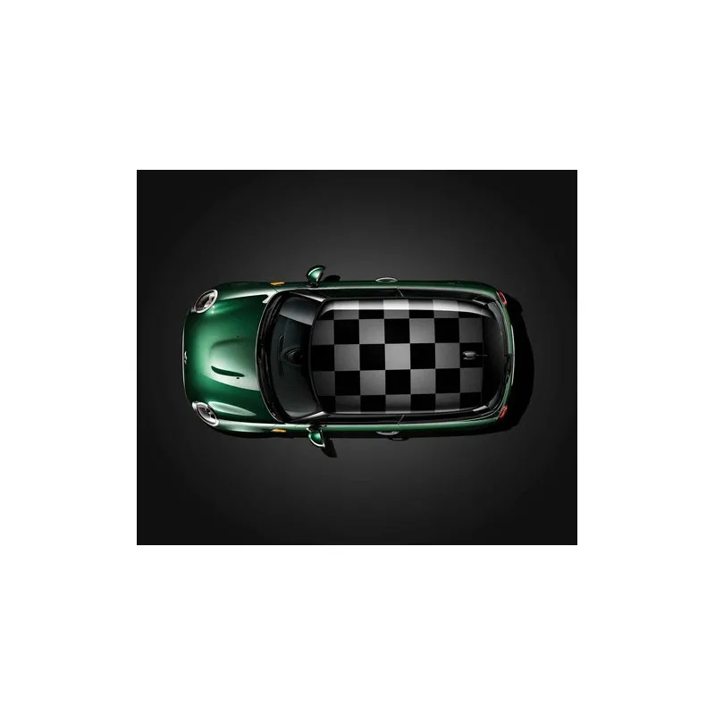 DÉCOR DE TOIT DRAPEAU À DAMIER (GRIS/NOIR) - HATCH 3 PORTES (F56) MINI