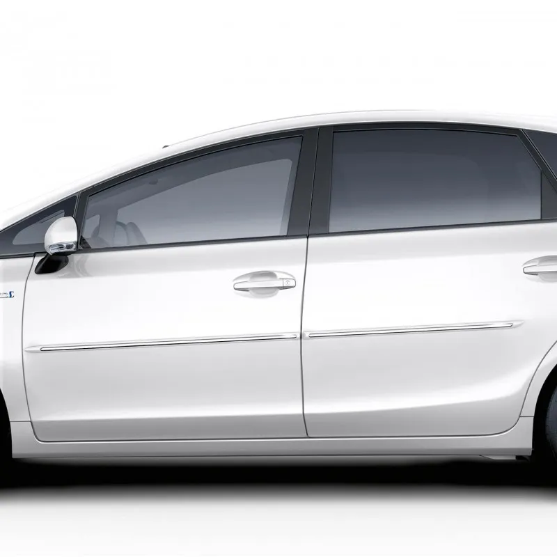 BAGUETTES DE PROTECTION CHROMÉ ARGENT MÉTALLIQUE - 1F7 - PRIUS + 2015 TOYOTA