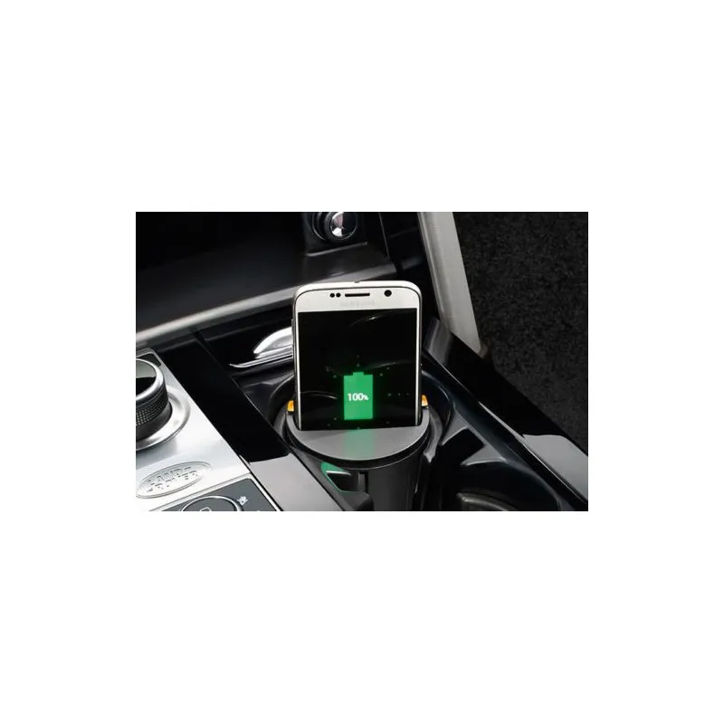 CHARGEUR DE TÉLÉPHONE SANS FIL INTÉGRÉ AU PORTE-GOBELET POUR VELAR LAND ROVER