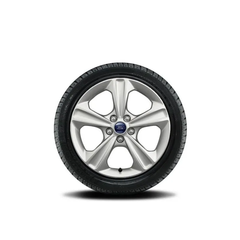 ROUE COMPLÈTE HIVER ALLIAGE 17 DESIGN À 5 BRANCHES COLORIS ARGENT FORD
