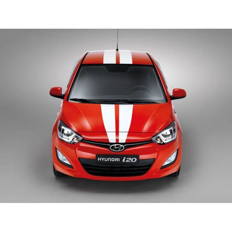 DÉCALQUES DE CARROSSERIE BANDES DE COURSE BLANCHES HYUNDAI