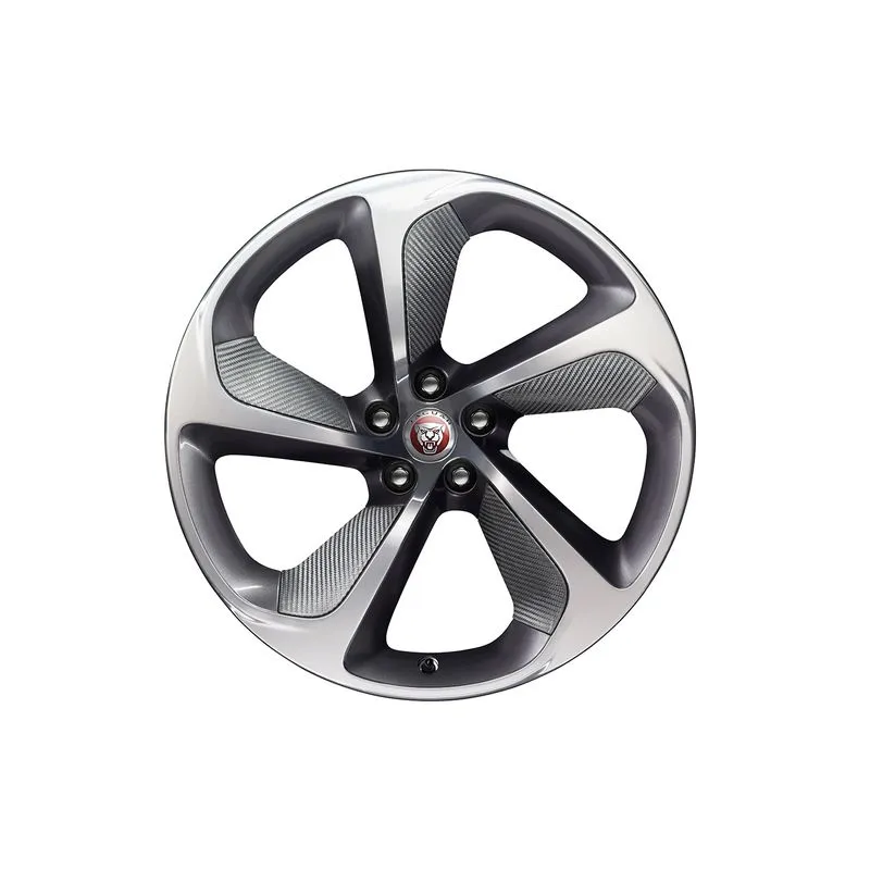 JANTE EN ALLIAGE - 20 STYLE 5062 FORGED 5 SPOKE CARBON FIBRE SILVER WEAVE AVANT JAGUAR