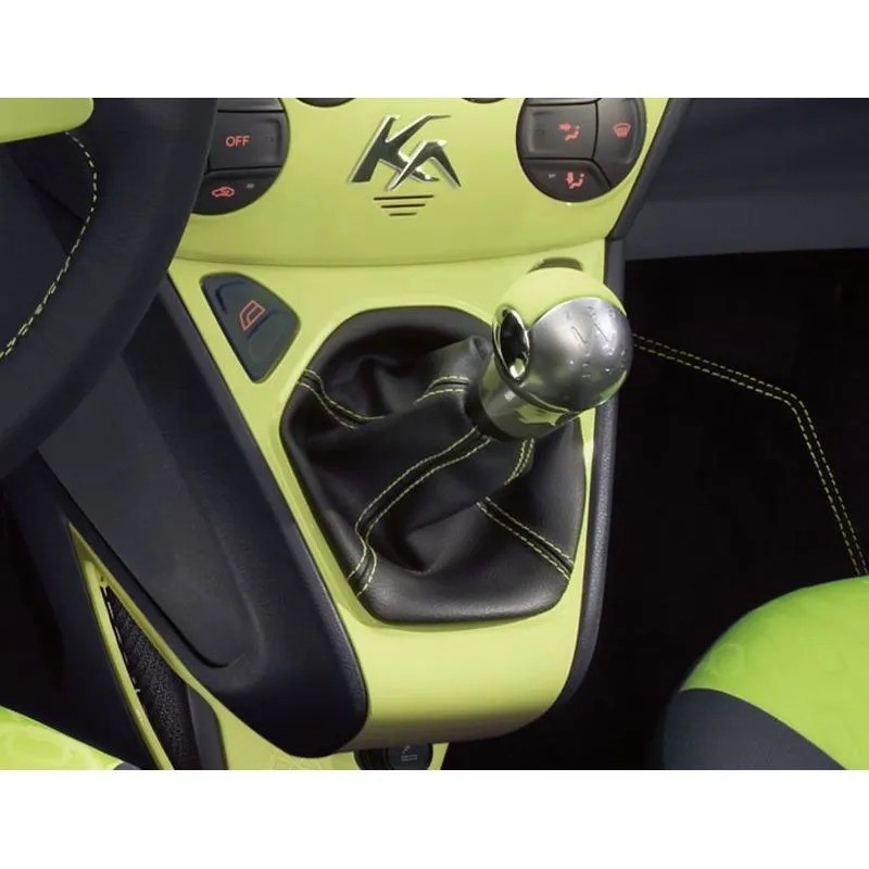 KA SOUFFLET DE LEVIER DE VITESSES VINYLE NOIR AVEC SURPIQÛRE VERT JUMP 2008-2016 FORD