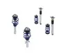 KIT DE SUSPENSION AVEC RESSORTS HÉLICOÏDAUX SUR AMORTISSEURS ACIER INOXYDABLE AVEC RESSORTS LAQUÉS EN BLEU FORD PERFORMANCE