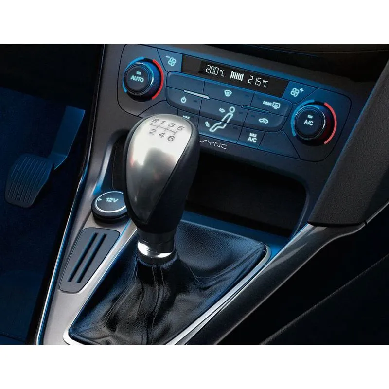 FOCUS POMMEAU DE LEVIER DE VITESSES ALUMINIUM ET SOUFLET NOIR 2014-2018 FORD