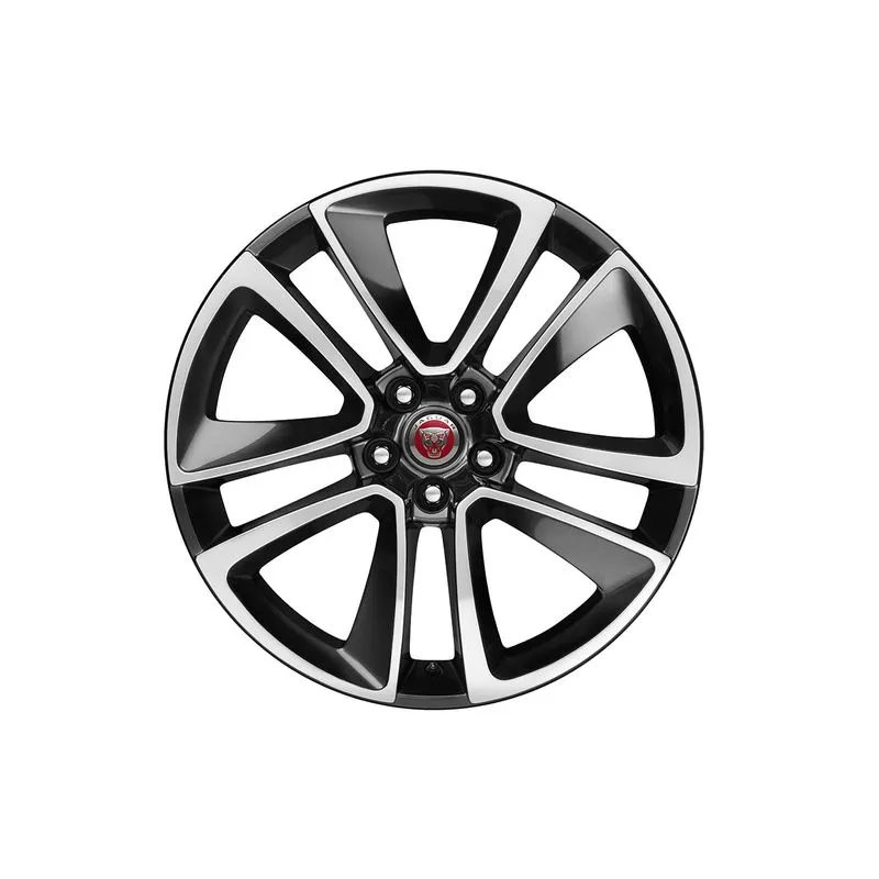 JANTE EN ALLIAGE - 19 5 BRANCHES DOUBLES 'STYLE 5058' FINITION TECHNICAL DARK GREY DIAMOND TURNED AVANT JAGUAR