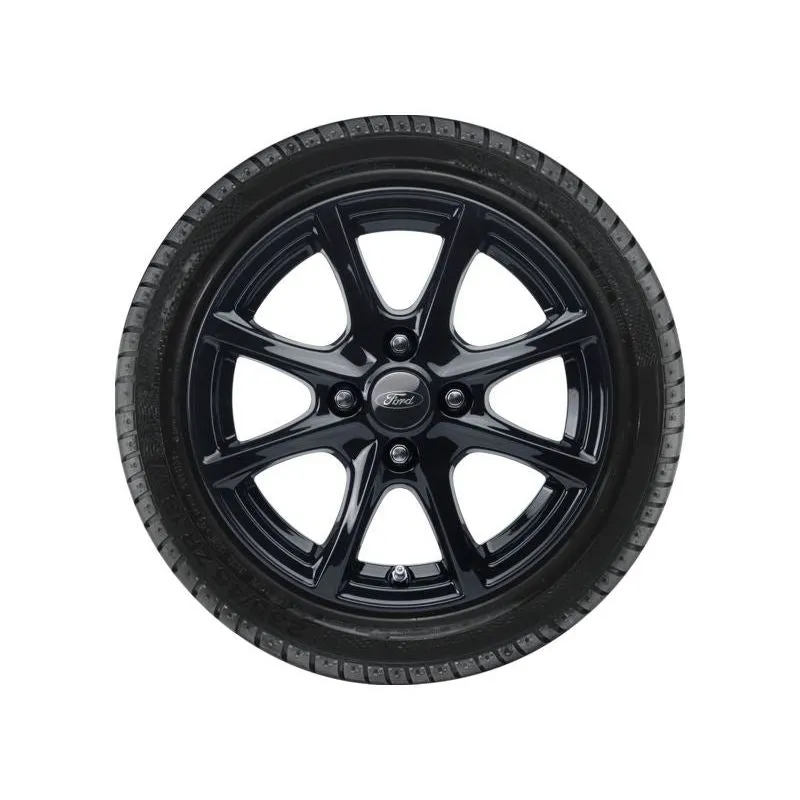 ROUE COMPLÈTE HIVER ALLIAGE 15 MODÈLE À 8 BRANCHES NOIR FORD