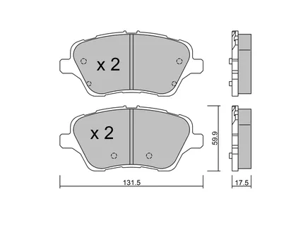 KIT DE PLAQUETTES DE FREIN AVANT FORD PERFORMANCE CORSA 114 (UTILISATION SUR CIRCUIT) TAROX®*