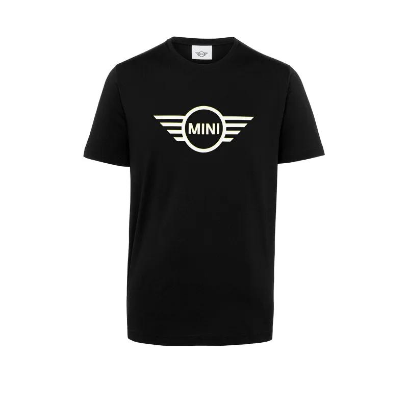 T-SHIRT HOMME MINI WING LOGO BICOLORE NOIR