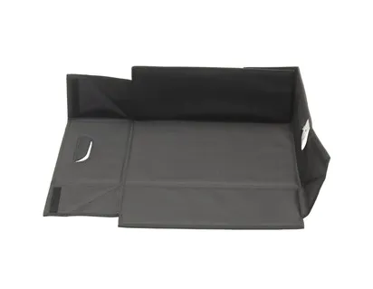 CASIER DE TRANSPORT REPLIABLE TISSU NOIR, AVEC OVALE FORD BLANC SUR LES DEUX CÔTÉS