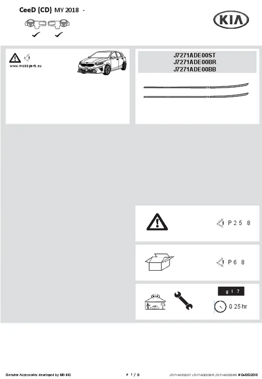 LIGNES D'HABILLAGE LATÉRAL, CHROME OPTIQUE KIA