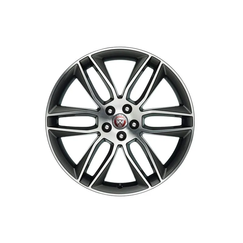 JANTE EN ALLIAGE - 20 6 BRANCHES DOUBLES 'STYLE 6003' FINITION DARK GREY DIAMOND TURNED ARRIÈRE JAGUAR