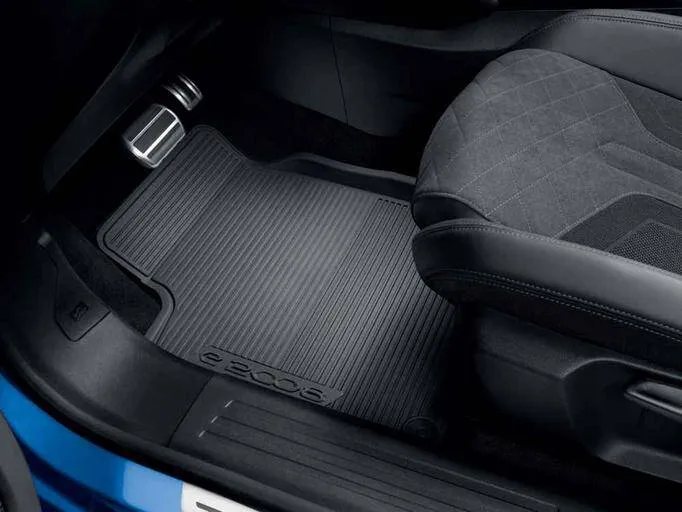 JEU DE TAPIS CAOUTCHOUC EN FORME AVANT ET ARRIERE PEUGEOT