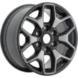 JANTE EN ALLIAGE 17" MODÈLE À 6 BRANCHES, MACHINED CARBONIZED GREY FORD
