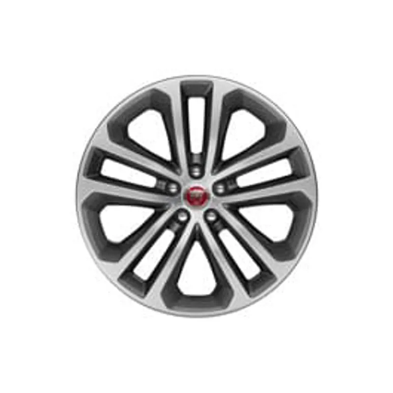JANTE EN ALLIAGE - 19 STYLE 5038 5 BRANCHES DOUBLES FINITION GLOSS GREY AVEC CONTRASTE DIAMOND TURNED JAGUAR