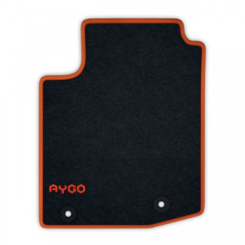 JEU DE TAPIS AVANT ET ARRIÈRE - VELOURS ANTHRACITE 520G/M² CONTOUR ORANGE POP 4W5 POP TOYOTA