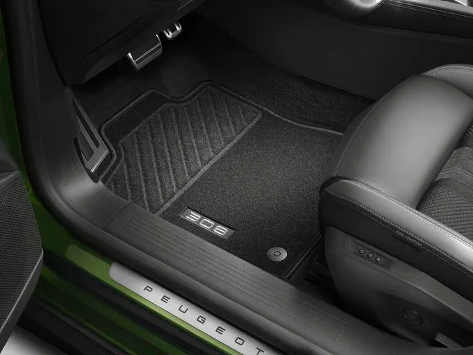 JEU DE TAPIS MOQUETTE AIGUILLETEE AVANT ET ARRIERE PEUGEOT