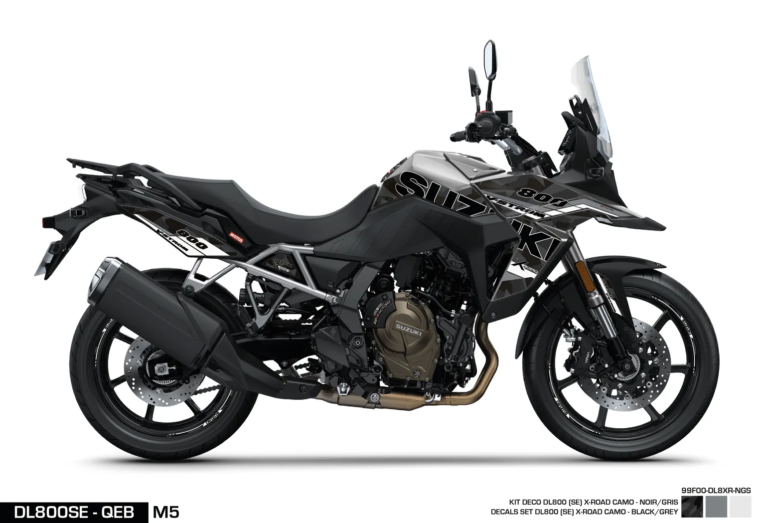 KIT DECO DL800SE - XROAD - BLACK/GREY SUZUKI MOTO