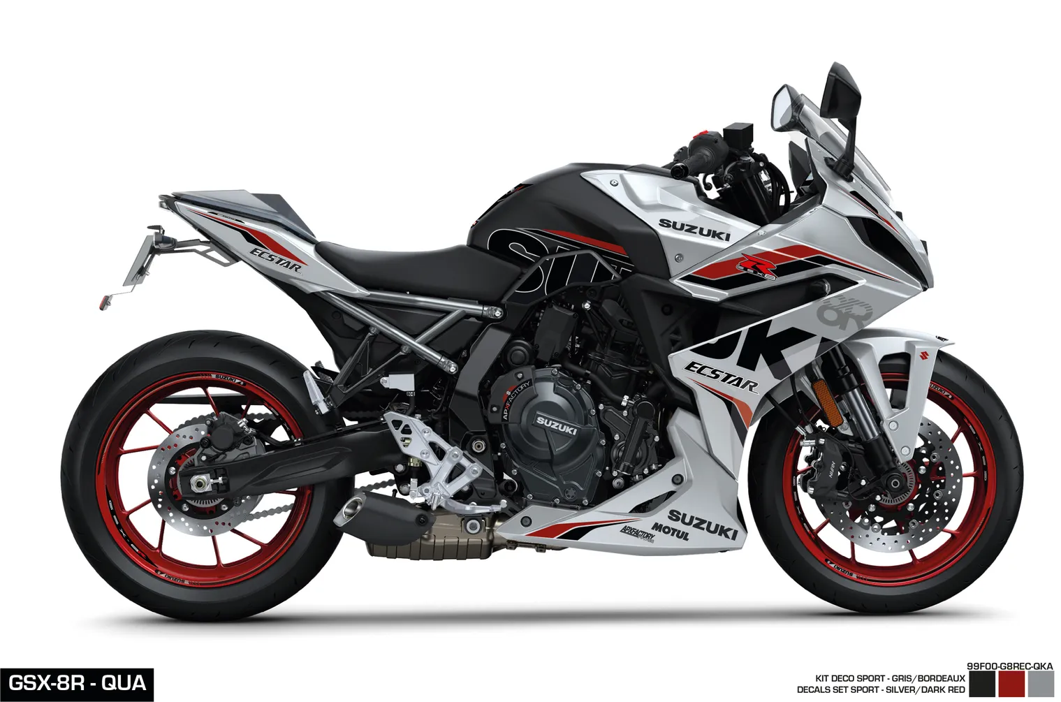 KIT DECO - GSX-8R SPORT SILVER/RED SUZUKI MOTO