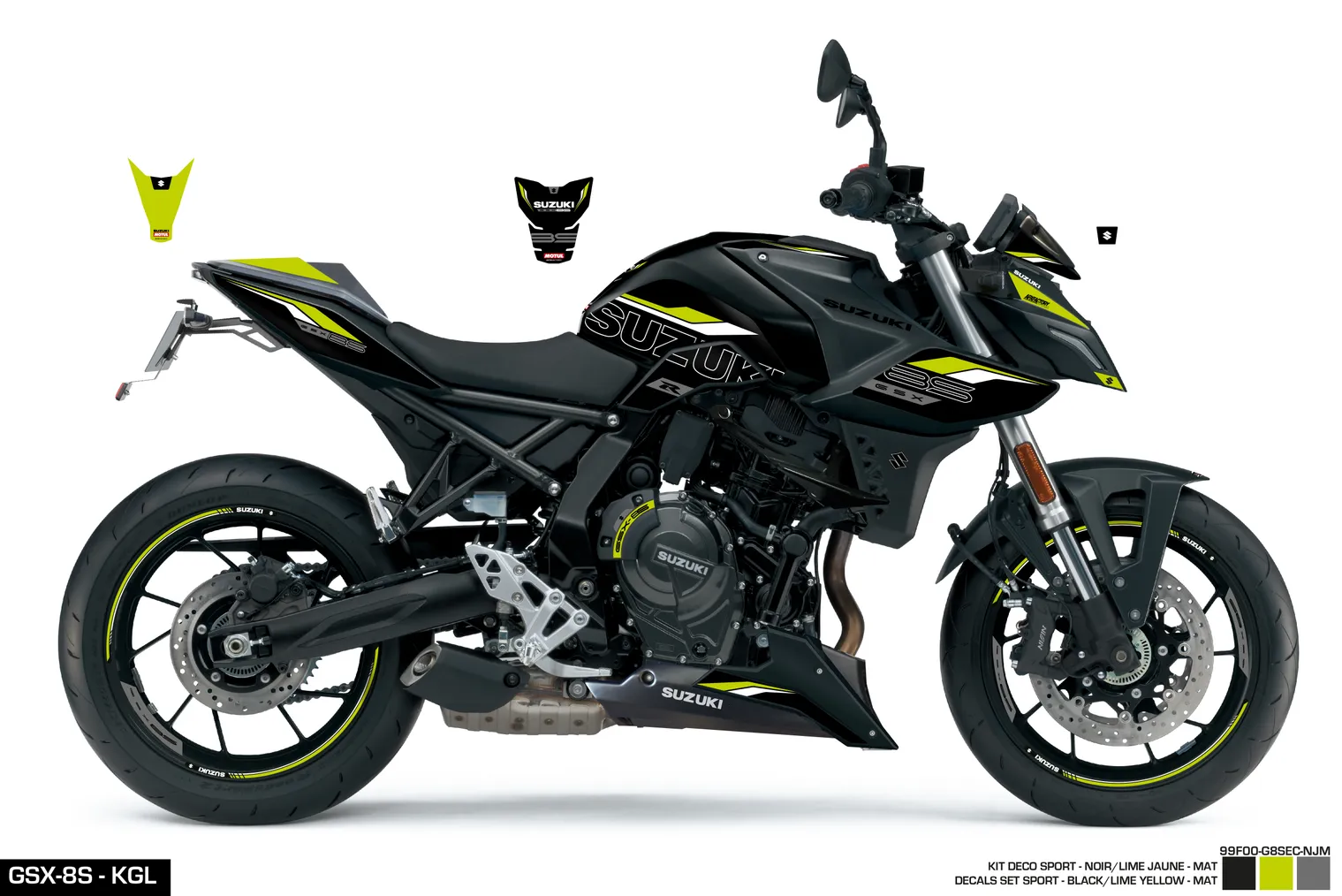 KIT DÉCO SPORT - NOIR/JAUNE SUZUKI MOTO