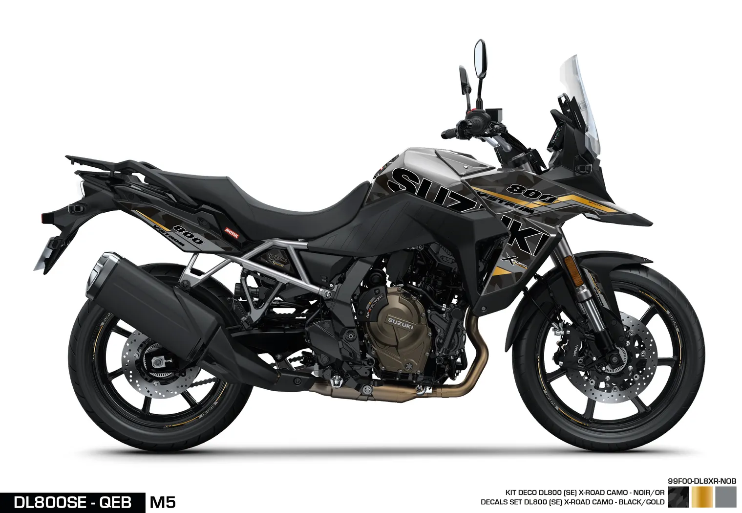 KIT DECO DL800SE - XROAD - BLACK/OR SUZUKI MOTO