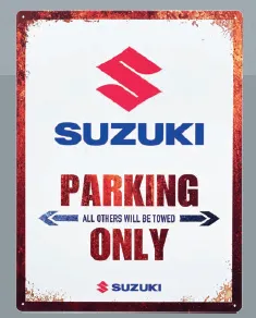 PLAQUE DE PARKING SUZUKI 