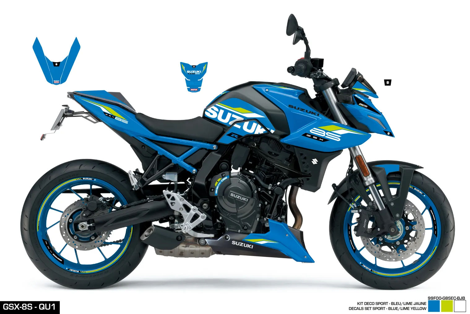 KIT DÉCO SPORT - BLEU/JAUNE SUZUKI MOTO