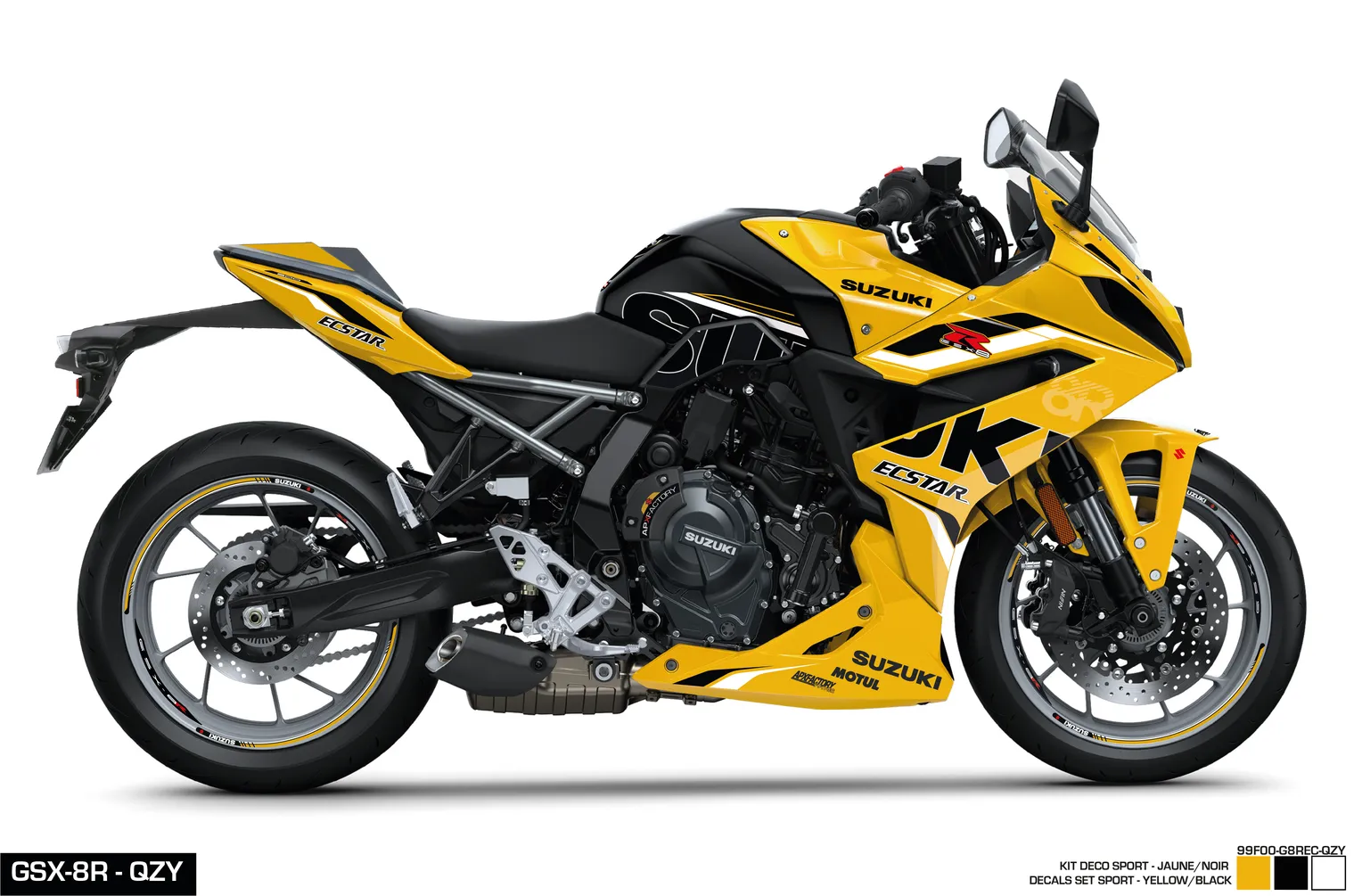 KIT DECO GSX-8R - SPORT - YELLOW/BLACK SUZUKI MOTO