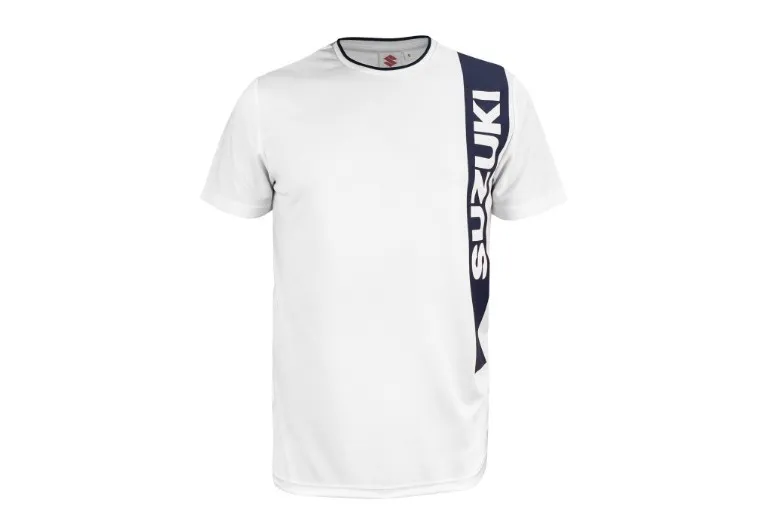 T-SHIRT BLANC SUZUKI MOTO