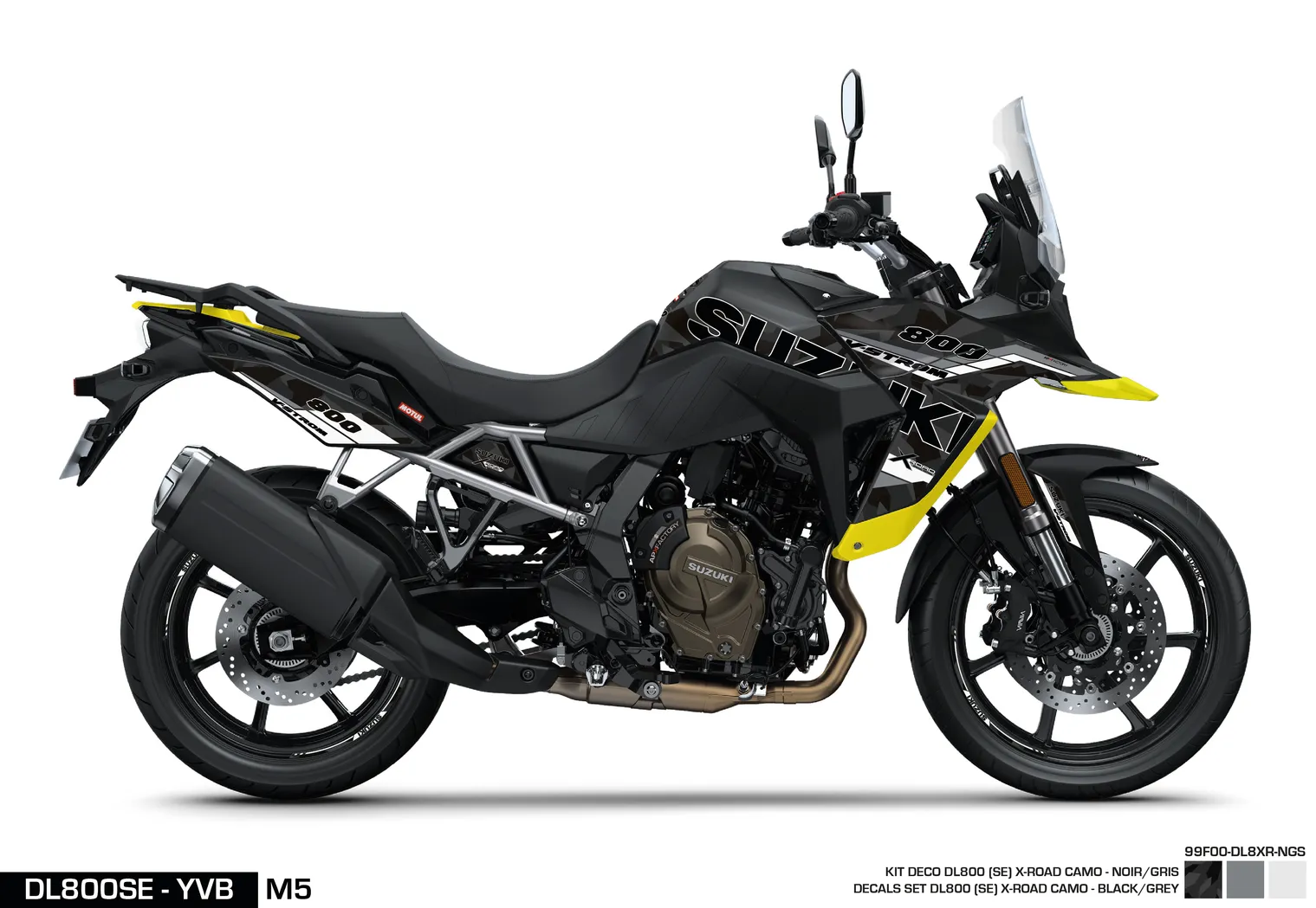 KIT DECO DL800SE - XROAD - BLACK/GREY SUZUKI MOTO