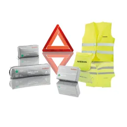 Pack de sureté (kit de premier secours + 1 gilet de sécurité + 1 triangle de pré-signalisation)