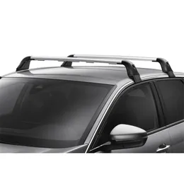 2 barres de toit Aluminium avec fixations sur points d'ancrage d'origine  MONT BLANC : Peugeot 3008
