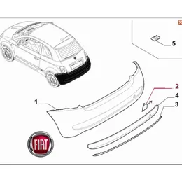 ACCESSOIRES ORIGINE FIAT - Pack Style sport damier rouge-noir-blanc pour Fiat  500