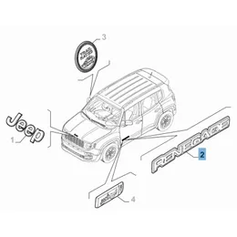 Sigle modèle Renegade latéral gauche pour Jeep Renegade