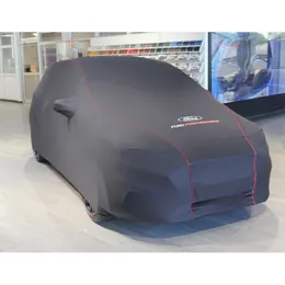 Housse de protection premium noir avec garnissage rouge ovale Ford blanc et logo Ford Performance