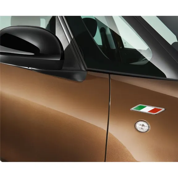 Badge Italien Pour Baguette Laterale De Fiat 500 - Accessoire compatible  130 500 500c