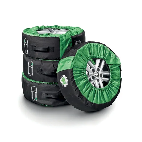 C&D Lot de 4 Housses de pneus Premium noir, pour tous les types de pneus  jusqu'à 660 mm (14-18)