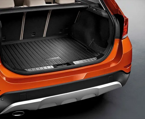 Ensemble: tapis de voiture en TPE + tapis de coffre pour BMW X1 F48 SAV  (10.2015-09.2022) - Aristar - Guardliner - banquette arrière coulissante ( arrière - avant); non pour version Plug-in hybride