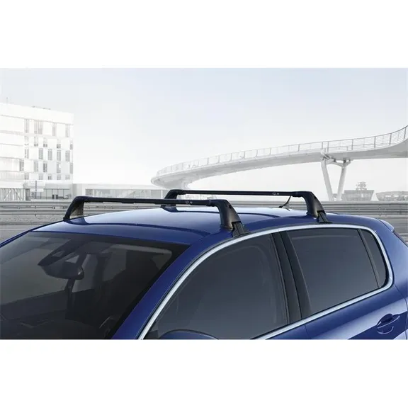 2 barres de toit Aluminium avec fixations sur barre longitudinales GREEN  VALLEY : Peugeot 308 SW