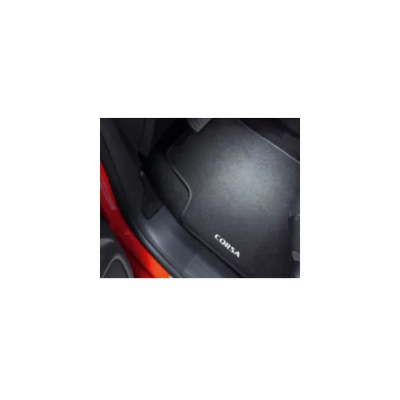 Tapis de sol de voiture compatible avec Opel Corsa F 2020-2022 - Sans odeur  4,5D - Ajustement toutes saisons - 5 pièces - Tapis antidérapant - Bord