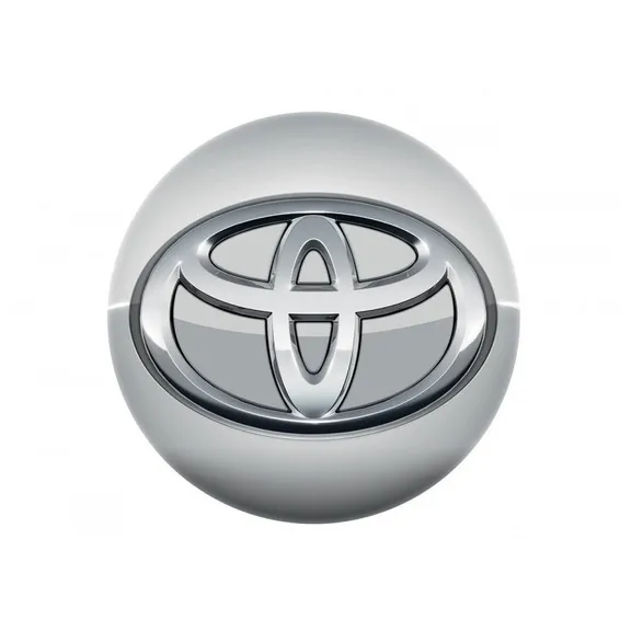 Grand Centre De Jante Gris Logo Chrome - Accessoire compatible 2 Toyota