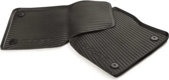 pour Kodiaq - tapis de sol en caoutchouc résistant pour le coffre arrière -  avec silhouette de voiture - RS/SPORTLINE